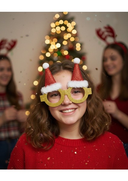 Noel Baba Şapkalı Yılbaşı Gözlüğü fiyatları