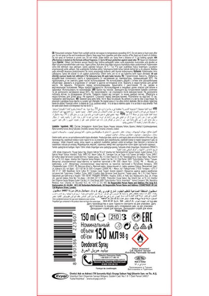 Kadın Deodorant 6x150ml Çiçeksi Koku ile Kadınlar İçin Uzun Süreli Ferahlama