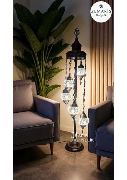 El Yapımı Otantik Mozaik Lambader 5'li fiyatları