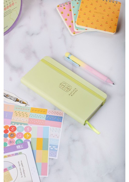 2026 Haftalık Ajanda 9X18 cm Sert Kapak - Yeşil indirimleri