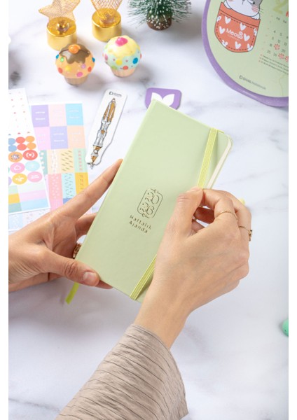 2026 Haftalık Ajanda 9X18 cm Sert Kapak - Yeşil