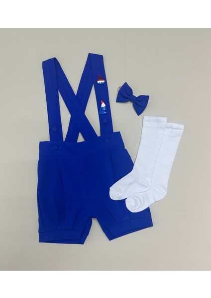 Udoras Tesktil Denizci Konsept Şort Salopet Papyon Çorap