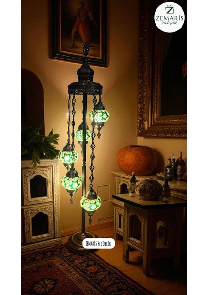 El Yapımı Otantik Mozaik Lambader 5'li fiyatları