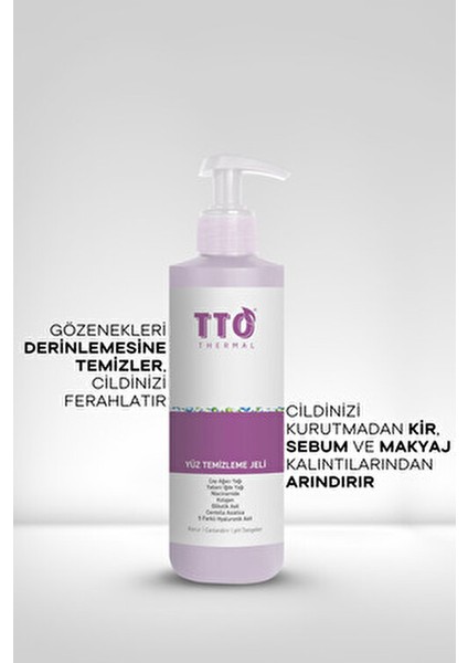 Yüz Temizleme Jeli 200 ml 2 Adet Çay Ağacı Yağı İçeren Yağlı Ciltler İçin Nemlendirici