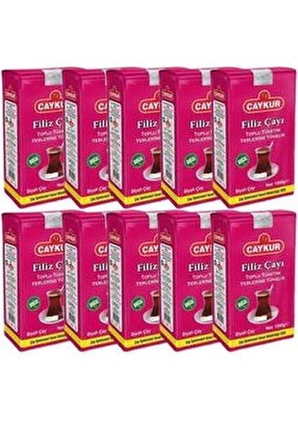 Filiz Çayı 1000 gr x 10 Doğal Siyah Çay Aroması ile Kaliteli Çay Keyfi modelleri