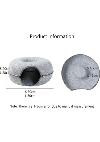 Donut Kedi Yatağı - Gri (Yurt Dışından) indirimleri