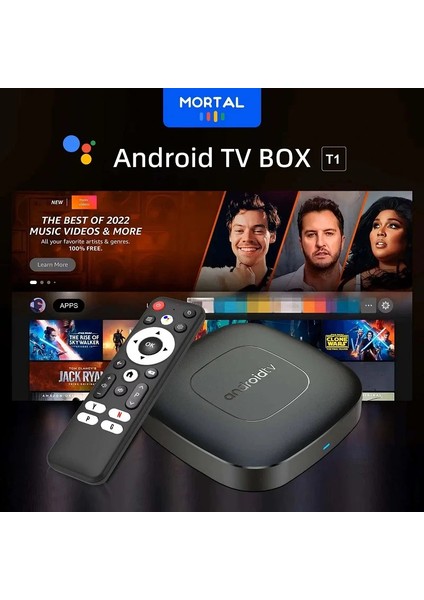 Mortal T1.android Tv Box 2gb Ram -16 GB Hafıza Android 12 Tvbox (5422) modelleri