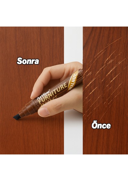 Mobilya Rötuş Kalemi Ceviz Renk Ahşap Masa Parke Dolap Kalemi Çizik Giderici Çatlak Kapatıcı fiyatları