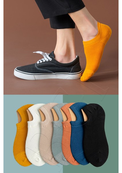 Unisex 7'li Görünmez Spor Ayakkabı Çorabı