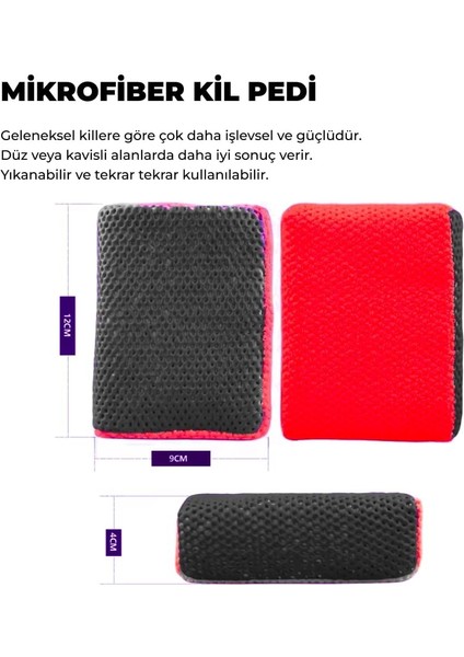Yüzey Temizleyici Mikrofiber Süngerli El Kil Pedi 12X9 cm