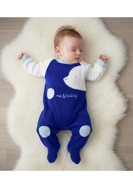 Kadife Me & Daddy Patikli Bebek Tulum