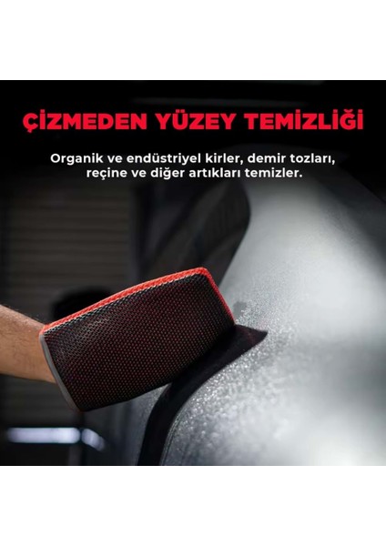 Yüzey Temizleyici Kil Eldiveni Kırmızı 21X16 cm fiyatları