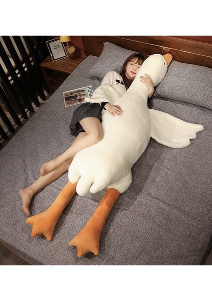 Sevimli Peluş Uyku Arkadaşım Kaz 120 cm Uçan Kaz Morton Uyku Yastığı fırsatları