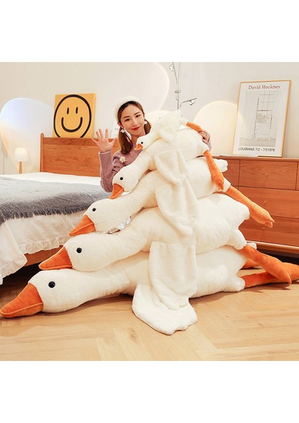 Sevimli Peluş Uyku Arkadaşım Kaz 120 cm Uçan Kaz Morton Uyku Yastığı