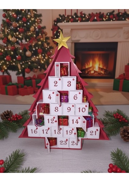 24 Gözlü Yılbaşı Advent Calendar – (30 cm x 27 Cm) fiyatları