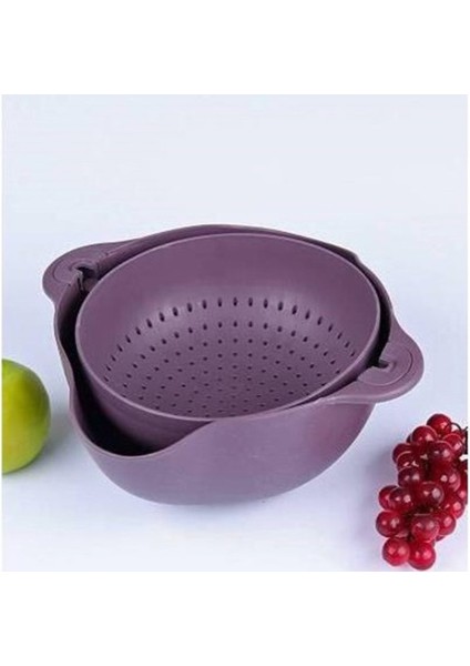 Çok Amaçlı 360 Derece Dönebilir Pratik Hazneli Mutfak Süzgeç Elek (5422) indirimleri