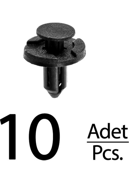 Nissan Için Ön Tampon ve Far Klips - 10 Adet