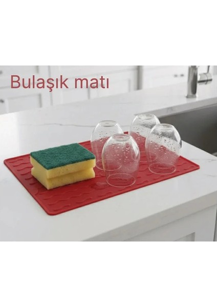 Silikon Bulaşık Kurulama Matı 30*40 cm Gıdaya Uygun Uzun Ömürlü (5422) modelleri
