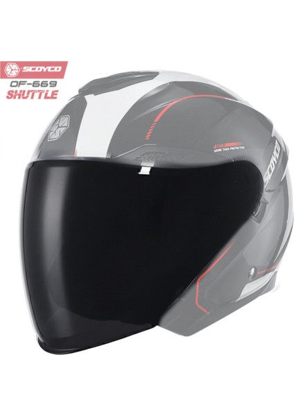 OF-669 Yarım Kask Siyah Vizör