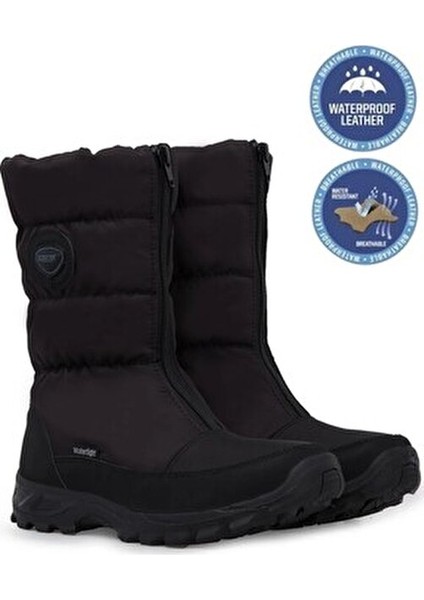 Kadın Bot Su Geçirmez Watetight Hakiki Deri Dış Materyal Kalın Topuklu Şık Görünüm