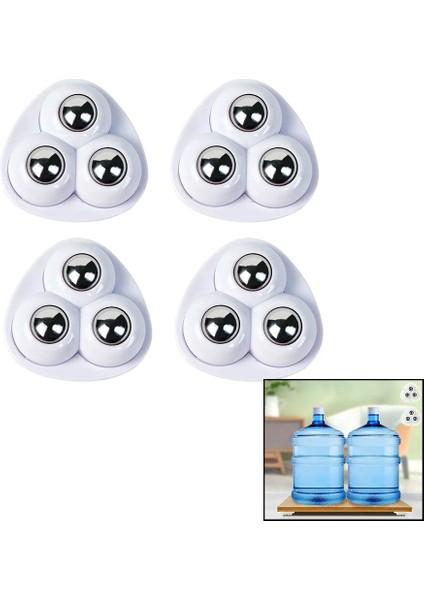 4 Pcs 3 Bi̇lya Tekerlekli̇ Mobi̇lya Eşya Taşima Aparati 360 Derece (5422)
