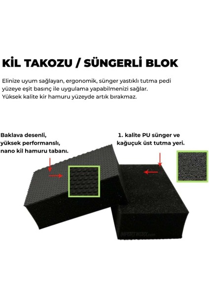 Yüzey Temizleyici Süngerli El Kil Pedi 10X6 cm