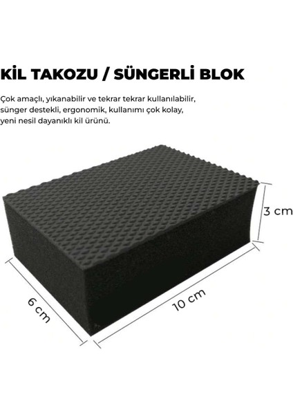 Yüzey Temizleyici Süngerli El Kil Pedi 10X6 cm fiyatları