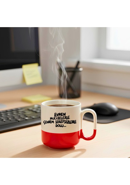 Evren Mucizelerle Dolu Baskılı-Hediyelik Seramik Kupa Bardak