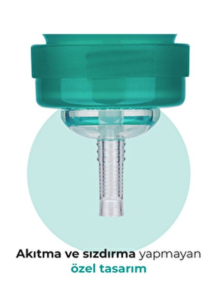Akıtmaz Pipetli Bardak Yeşil 270 ml +12 Ay İçin Ergonomik Tasarım BPA İçermez
