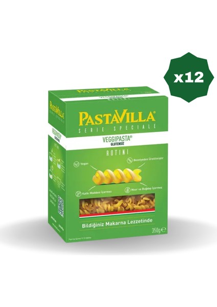Makarna Veggipasta Glutensiz 350 gr - (12 Adet)