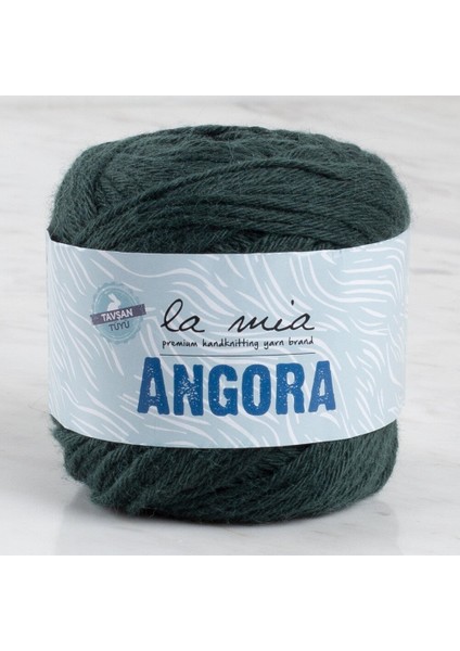 La Mia Angora 50GR. Koyu Yeşil El Örgü Ipi - L131 - 34215