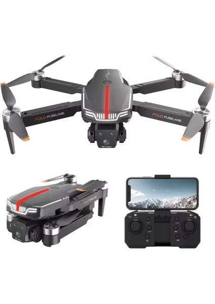 C13S Drone 4K Üçlü Kamera Engel Kaçınma 360° Akrobasi Fırçasız Motor Optik Akış Katlanabilir Drone