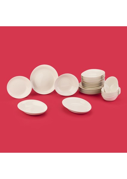 Bone Rosa 26 Parça Yemek Takımı - Beyaz modelleri