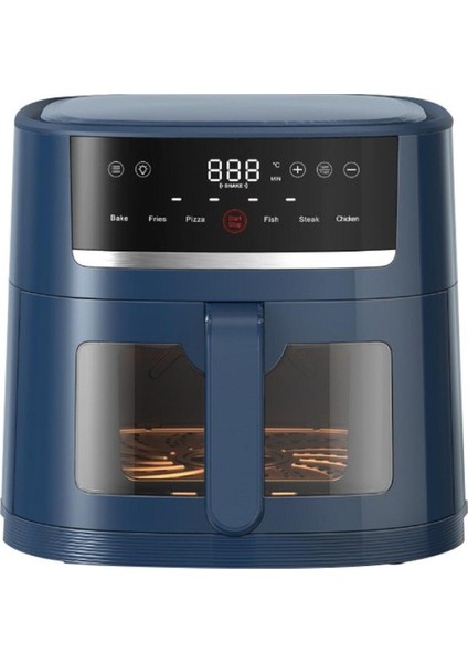 Yüksek Kapasiteli Mavi Air Fryer – Sağlıklı ve Pratik Pişirme Deneyimi