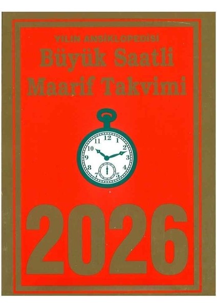 Saatli Maarif Takvimi Büyük Boy 2026 Yılı