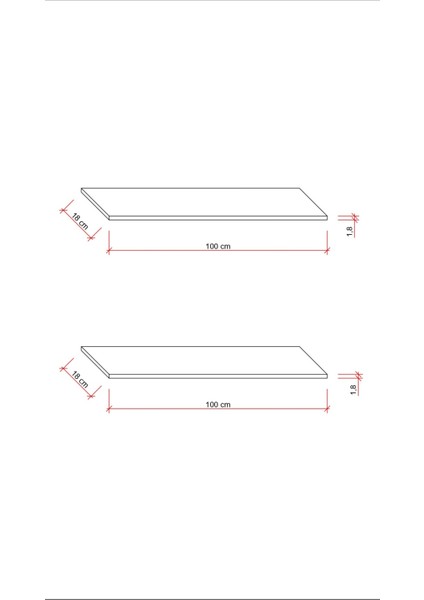 2li Uçan Raf Duvar Rafı Duvar Kitaplık Raf Seti Duvar Aksesuarı (2 Adet 100X18CM) fırsatları