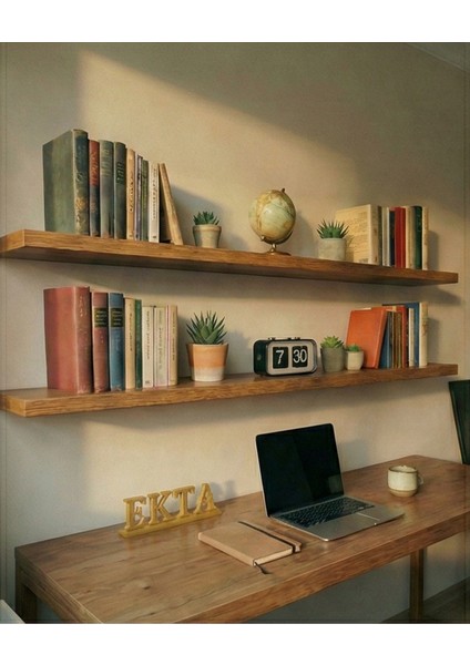 2li Uçan Raf Duvar Rafı Duvar Kitaplık Raf Seti Duvar Aksesuarı (2 Adet 100X18CM) indirimleri