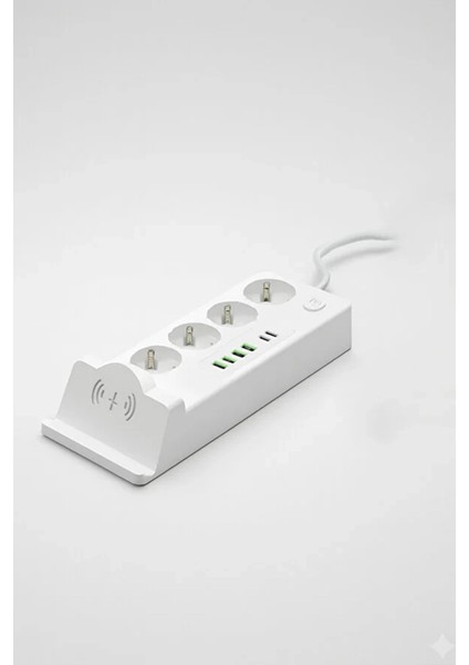 Akım Korumalı Priz ve Masaüstü Şarj Istasyonu Kablosuz 4 Priz ,4 Usb, 2 Type-C Girişli 2 Metr fırsatları