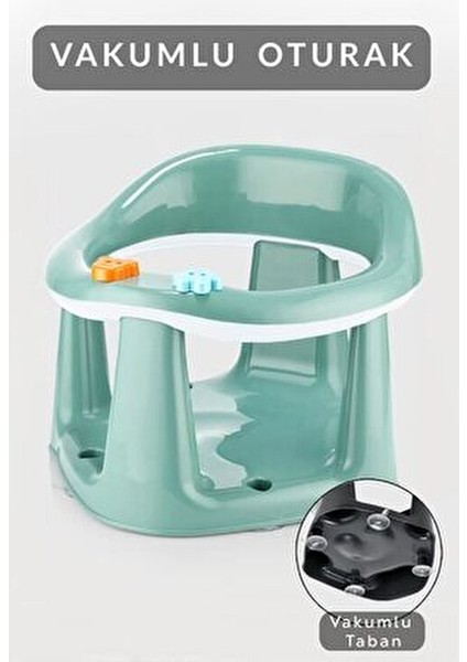 Yeşil Destekli Banyo Oturağı - Vakum Tabanlı Rahat Oturma Zemini ile Güvenli Kullanım modelleri