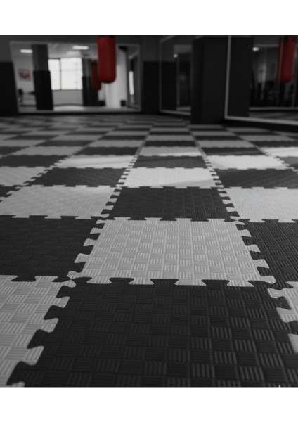 Tatami Eva Zemin Minderi 50X50X1,3 cm Çocuk Oyun Spor Yoga Pilates Puzzle Kare Desen Siyah fiyatları