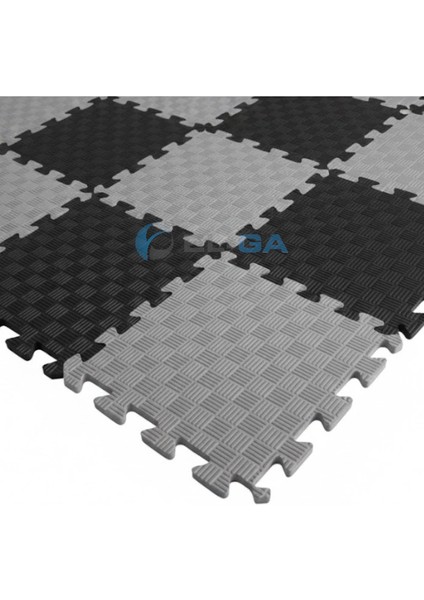 Tatami Eva Zemin Minderi 50X50X1,3 cm Çocuk Oyun Spor Yoga Pilates Puzzle Kare Desen Siyah modelleri