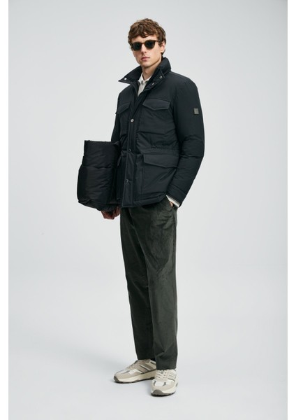 Kaz Tüylü Regular Fit Dik Yaka Fermuarlı Mont Erkek Mont 112120254 modelleri