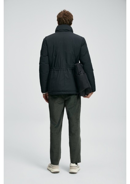 Kaz Tüylü Regular Fit Dik Yaka Fermuarlı Mont Erkek Mont 112120254