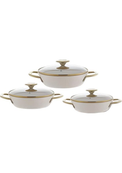 GM5001 Bej Mercan 6 Parça Granit Omlet Set