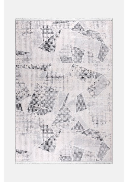 Elyfa Luxe Gri Akrilik Halı – Salon ve Oturma Odası, Robot Süpürge Uyumlu, 4m En-Özel Ölçü fiyatları