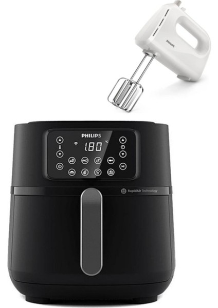 Yüksek Kapasiteli Airfryer 5000 Serisi Xxl, Bağlantılı ve Hediye Mikser ile