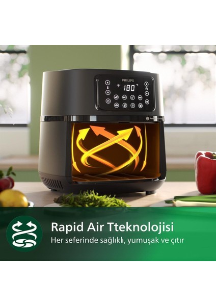 Yüksek Kapasiteli Airfryer 5000 Serisi Xxl, Bağlantılı ve Hediye Mikser ile fiyatları