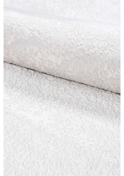 Elyfa Luxe Ekru Akrilik Halı – Salon ve Oturma Odası, Robot Süpürge Uyumlu, 4m En-Özel Ölçü