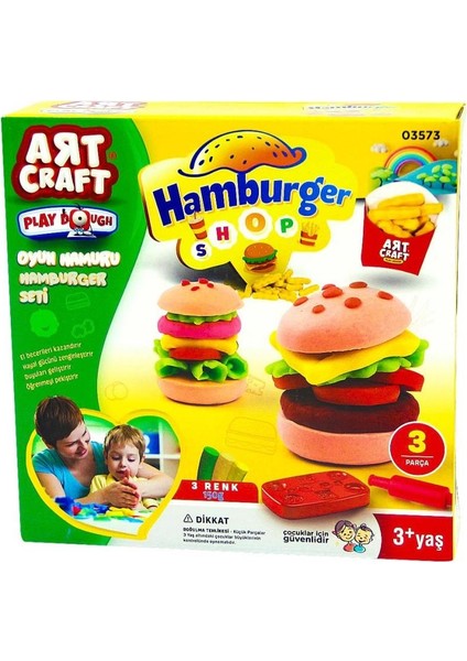 Oyun Hamuru Hamburger Seti