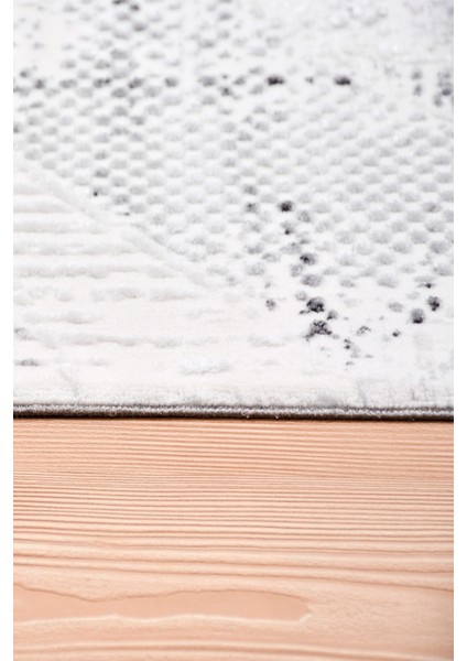 Elyfa Luxe Gri Akrilik Halı – Salon ve Oturma Odası, Robot Süpürge Uyumlu, 4m En-Özel Ölçü fırsatları